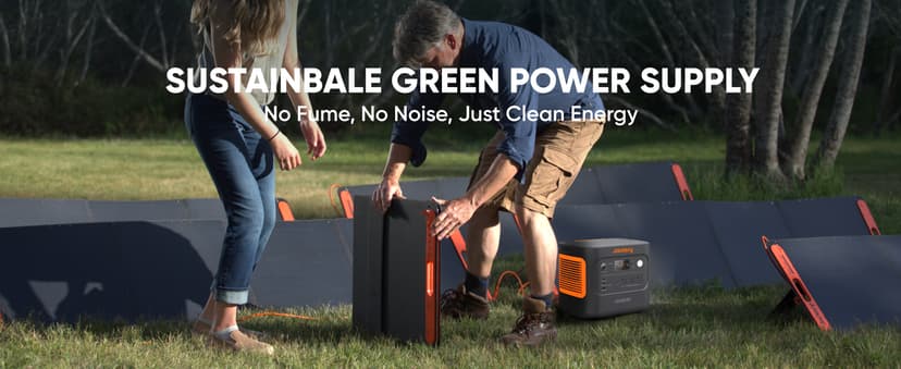 Jackery Solar Generator 2000 v2 with 2x200W Solar Panels, 2042Wh/2200W LiFePo4 Portable Power Station, 20ms UPS Home Backup, USB-C PD 100W Fast Charging for Power Outages, Emergencies, Camping & RVing