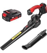 MZK 20V Cordless Tiller Cultivator with 24 Steel Tines,7.8-inch Wide Battery Powered Garden Cultivator, Mini Tiller for Gardening (2AH Battery and Charger Included)