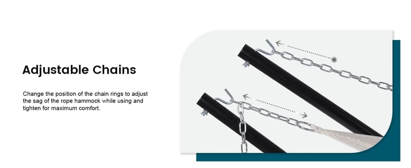 ANOW Outdoor Rope Hammock with Spreader Bars, Heavy Duty Hammock with Pad for Outdoors Indoors, 450 LBS Weight Capacity, Gray