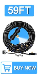 GOXAWEE Misting System, 75FT (23M) Misting Line + 28 Brass Mist Nozzles + Brass Adapter(3/4"), Misters for Outside Patio Cooling Outdoor Garden Greenhouse Trampoline for Waterpark