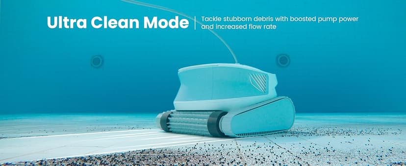 Hydro 4 Pool Robot, Pool Vacuum for Inground and Aboveground Pools, Floor, Wall and Waterline Cleaning and Scrubbing, Smart WiFi and Blutooth App Control, 50' Cord, Large Top Load Fine Filter Basket