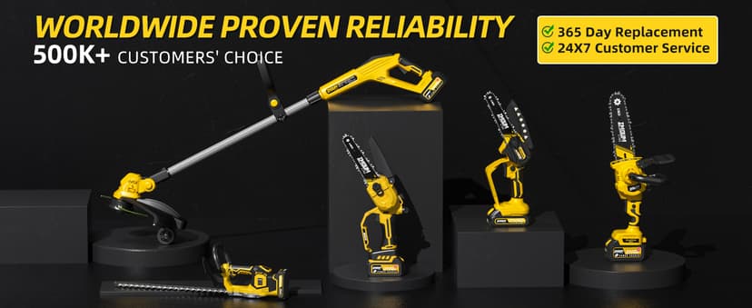 Mini Chainsaw Electric Chain Saw 6 Inch Cordless Battery Powered, 2.0Ah Battery, Compatible w/IMOUMLIVE Pole, Hand Held, Small, Portable and Easy for Tree Trimming Branch Pruning Wood cutting