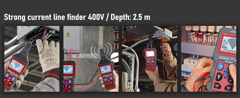 NF-826 Underground Wire Locator & Cable Tracer/Buried Wire Tracer and Cable Locator/Under Ground Circuit Tracer,for Dog Fence Cables Irrigation Control Wires,Tone Generator Kit (Professional Grade)