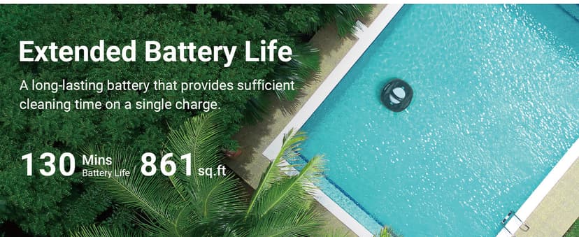 (2025 Upgraded) TALOSBO Pleco Se Cordless Pool Vacuum Cleaner Up to 130 Mins Runtime, Robotic Pool Cleaner with 2.5H Fast Charge, Ideal for Flat Above Ground and Inground Pools up to 861 Sq. Ft.