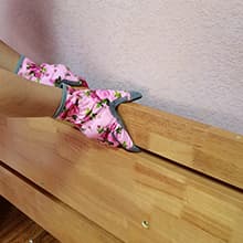 Leather Gardening Gloves for Women, Flexible Breathable Garden Gloves,Thorn Proof Working Gloves for Weeding, Digging and Pruning, Medium, Pink