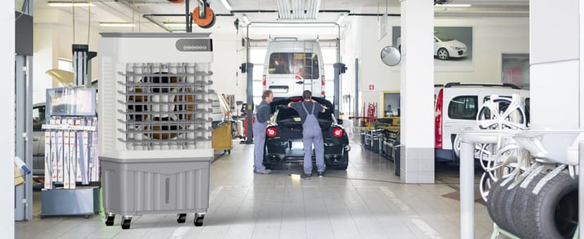 MEPTY 2500CFM Swamp Cooler Air Conditioner, 3-IN-1 Evaporative Air Cooler with 8Gal Tank, 120°Oscillation, 12H Timer, Remote Control, 3 Speeds, Outdoor Cooling Fan for Patio, Garage, Porch,Indoor Use