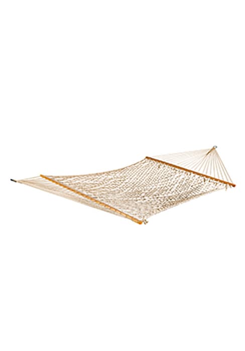 Bliss Hammocks BH-410GR 60in Wide Cotton Rope, Indoor Outdoor Poolside Patio Backyard Hammock, Includes Chains & Hooks, Eco Friendly Polyester, Hardwood Spreader, 450 Pound Capacity, Green