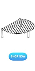 Ceramic Kamado Charcoal BBQ Grill and Smoker, Stainless Steel Grates -15" Ceramic with Tall Stand (GREEN)