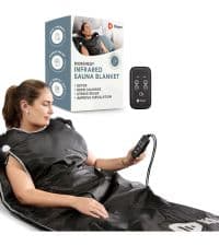 Lifepro BioRemedy Infrared Sauna Blanket - Portable Far Infrared Home Sauna for Detox, Tension, and Relaxation - Adjustable Temperature (86-158°F) - Includes Carry Bag & Detox Wraps