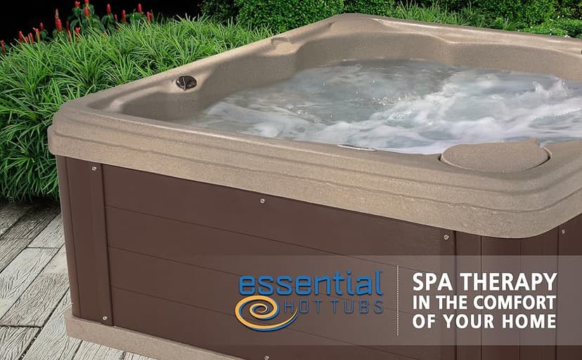 Inland 6 Person Indoor Outdoor Hot Tub, Plug & Play Spa, 24 Jets, LED Lighting System, Insulated Spa Cover, Made in USA, Aqualife by Strong Spas