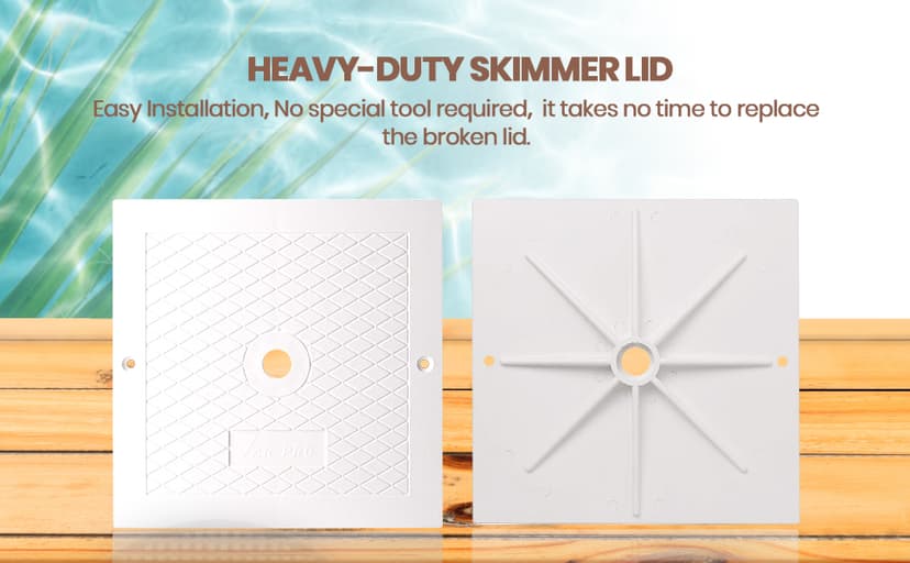 (2-Pack) The Exact 10'' Skimmer Lid Replacement | Compatible with Hayward SPX1082E, SP082, 1083, 1084,1085, and SP1086 | Made of Heavy-Duty Plastic and Fits Perfect Like A Glove