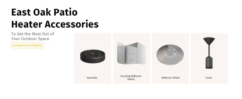 EAST OAK 50,000 BTU Patio Heater for Outdoor Use with Round Table Design, Double-Layer Stainless Steel Burner, Wheels, Triple Protection System, Outdoor Heater for Home and Residential, Black