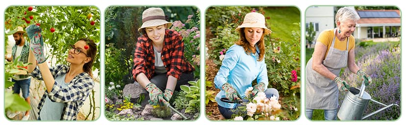 Leather-Gardening-Gloves for Women -Thorn-Proof Work-Gloves for Weeding, Digging, Planting,Pruning Yard garden Gloves