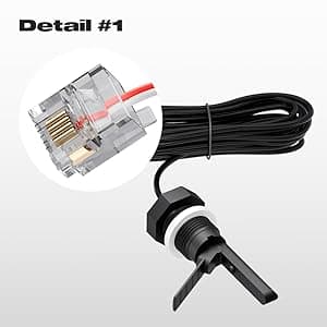 Hayward Flow Switch, GLX-FLO-RP for Hayward Goldline Aquarite Salt System Pool Flow Sensor Suitable Hayward Salt Cell and Chlorine Generator with 15ft Cable Pool Flow Switch