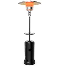 Tangkula Portable Patio Heater, 10,000 BTU Outdoor Tabletop Heater with Stainless Steel Burner, Tip-Over & Flameout Protection, 34" Pyramid Mini Outdoor Heaters for Patio, Porch, Deck (Bronze)