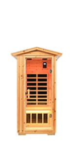 Saunas 904V Far Infrared Sauna, Outdoor Wooden Dry Sauna Low EMF (Hemlock Wood, 4-Person Size)