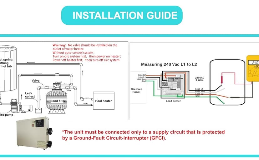Upgrade Pool Heater-11KW 220V Thermostat Electric Swimming Pool Heater,Digital Touch Display Energy Efficient Pool Water Heater for Spa Relaxation, Bathtubs and Above Ground in-Ground Pools-11KW 220V