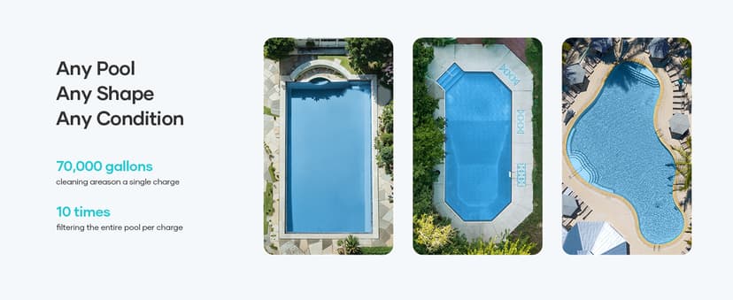 (Upgrade) AIPER Scuba X1 Cordless Robotic Pool Cleaner, 6600 GPH High-Power Suction with Dual-Jet, Multi-Layer Filtration System, Horizontal Waterline Scrubbing, Ideal for Inground Pools