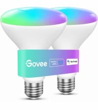 Govee Smart Light Bulbs, 1200 Lumens Dimmable BR30 Bulbs, RGBWW Color Changing Light Bulb, Flood Light Bulbs Work with Alexa, Google Assistant, WiFi & Bluetooth LED Bulbs, Music Sync, 2 Pack