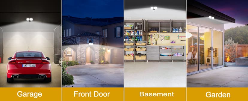 Rechargeable Battery Operated Motion Light 2500LM & 4000LM Motion Sensor Security Light(1-3 Months Endurance) USB Charging LED Flood Light Outdoor for Garage Yard Entryways Patio Garden