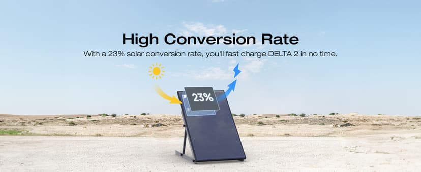 EF ECOFLOW Solar Generators, DELTA 2 Portable Power Station with 2PCS 100W 12V Solar Panels, 1024Wh LFP Battery, Fast Charging, Power Station for Home Backup, Camping&RVs
