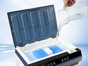 Air Choice Swamp Cooler, 1800 CFM Portable Evaporative Air Cooler with 6 Ice Box & 5.3 Gal Water Tank, 110° Swing, 3 Speeds, Upgraded Remote, 12H Timer, 3-in-1 Air Cooling Fan for Outdoor Indoor, Blue