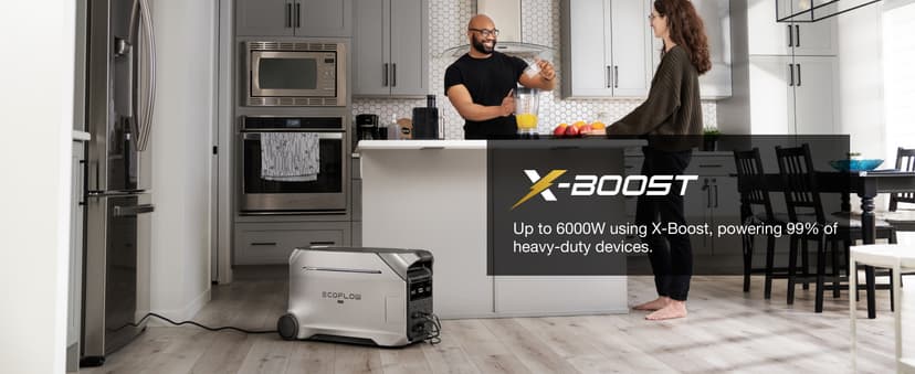 EF ECOFLOW DELTA Pro 3 Portable Power Station, 4096Wh LFP Battery, Expandable to 48kWh, 120/240V 4000W AC Output, Solar Generator for Home Use, Camping Accessories, Emergencies, Power Outages, RVs