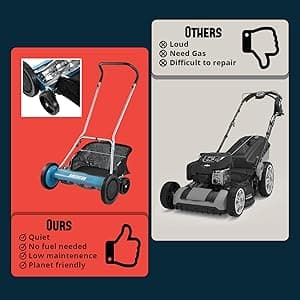 American Lawn Mower Company 20-Inch 5-Blade Walk Behind Reel Mower with Grass Catcher