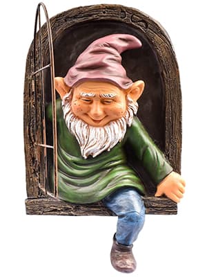 Gnome Statue Tree Face Outside Yard Art Outdoor Statue, 12 Inch Elf Out of The Window Tree Decor and Yard Decorations, Whimsical Gnomes Garden Sculptures & Statues, Fairy Tree Peeker Ornaments