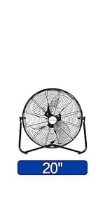 BILT HARD 12" 3-Speed High Velocity Heavy Duty Metal Floor Fan, 1680 CFM, 180-Degree Tilt, Powerful Airflow Fan for Home, Bedroom, Residential Use