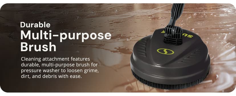 Sun Joe Portable 10 Inch Pressure Washer Attachment, Multi Surface, Green/Black