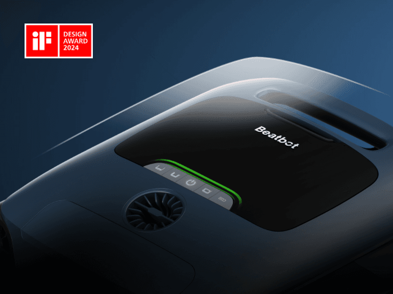 Beatbot AquaSense Pro Pool Robot, Cordless Pool Vacuum for Inground Pools, Clarifies Water, Skims Water Surface, Surface Parking, Intelligent Path Optimization, Up to 3,299 Sq.ft - Navy Blue