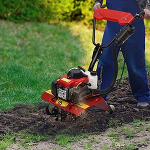 4-Stroke 63CC Gas Powered Tiller Cultivator Garden Yard Rototiller Tilling Tool Gas Tiller- Ideal for Garden, Lawn, Soil Cultivation, Weed & Digging