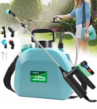 Battery Powered Sprayer 3.2 Gallon, VAXMAY Backpack Sprayer with 3 Adjustable Speeds, Battery Indicator, 5 Mist Nozzles, 41" Retractable Wand, USB Rechargeable Weed Sprayer for Lawn Garden Yard