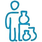 NOVICA Multicolor Sky Blue Striped Hand Woven Nylon Mayan 1 Person Rope Hammock, Blue Caribbean' (Single)