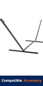 Castaway Living 13 ft. Double Traditional Hand Woven Navy Polyester Rope Hammock with Free Extension Chains, and Tree Hook, for 2 People with a Weight Capacity of 450 lbs.