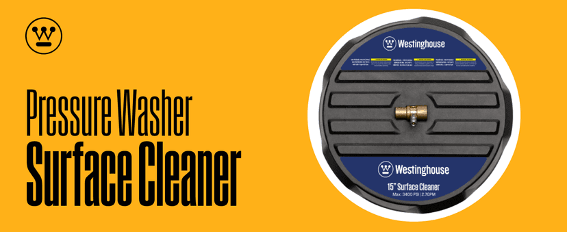 Westinghouse Universal 15” Pressure Washer Surface Cleaner Attachment - 3400 Max PSI, 1/4” Connector - For Gas and Electric Pressure Washers
