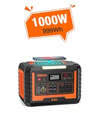 EBL Portable Power Station 300, 110V/330W Pure Sine Wave Solar Generator (Solar Panel Not Included) - Peak 600W Backup Lithium Batteries AC Outlet for Blackout Outdoors Camping Hunting Travel