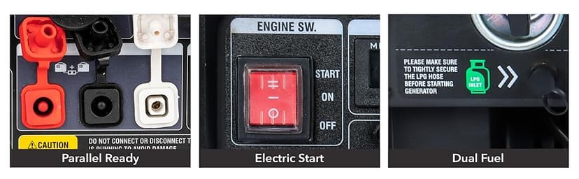 Pulsar 10500W Dual Fuel Portable Inverter Generator for Residential and Camping Use GD10KBN