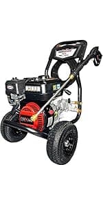 SIMPSON Cleaning PS60843 PowerShot 4400 PSI Gas Pressure Washer, 4.0 GPM, CRX 420cc Engine, Includes Spray Gun and Extension Wand, 5 QC Nozzle Tips, 3/8-inch x 50-foot Monster Hose, 49-State