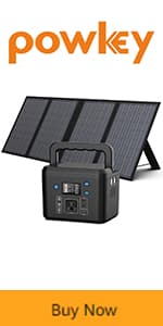 Portable Power Station 350W, Powkey 260Wh/70,000mAh Backup Lithium Battery, 110V Pure Sine Wave Power Bank with 2 AC Outlets, Portable Generator for Outdoors Camping Travel Hunting Emergency