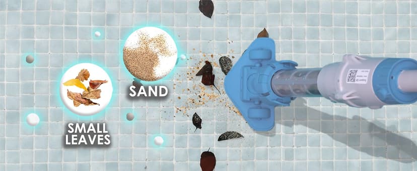 KOKIDO 5-in-1 Rechargeable Spa Vacuum Cleaner Set with 3 Hand Tools, IPX8 Safe for Warm/Cold Water, Portable, Light Duty Cleaning for Inflatable Spas, Hot Tubs, Jet Tubs, Debris & Sand Cleaning XV100