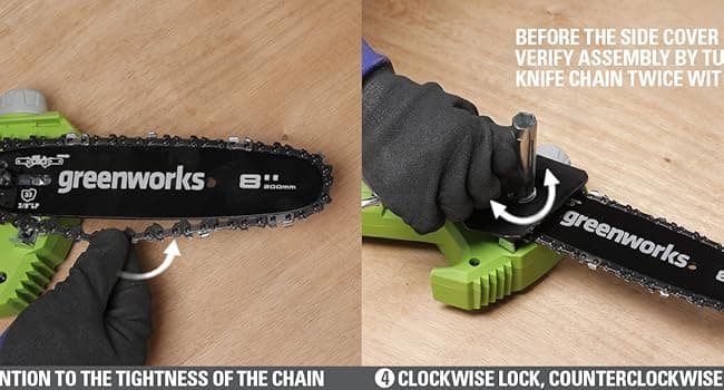 Greenworks 40V 8-Inch Cordless Polesaw, 2.0Ah Battery and Charger Included PS40B210