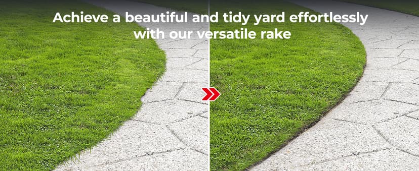 67.3-Inch Sidewalk Manual Lawn Edger, Wheel Rotary Edger, Rotary Shear, Strong 4 Sections Stainless Steel Handle Garden Edger Tool