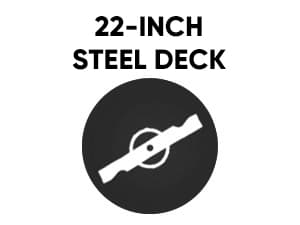 PowerSmart Self Propelled Gas Lawn Mower, 22 in. with 170cc OHV Engine, 3-in-1 Rear-Wheel-Drive High Wheels, Black