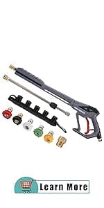 RIDGE WASHER Pressure Washer Gauge with 3/8 Inch Quick Connect Socket and Plug, 6000 PSI