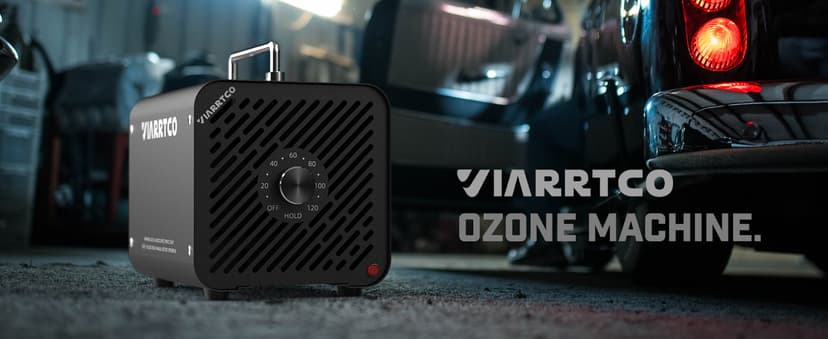 Ozone Machine Generator 30000mg/h - 6000+ Sq. Ft. Ozone Machine Odor Removal for Home and Car with 120min timer All Metallic Black