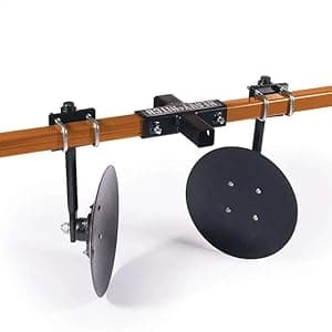 Heavy Hitch Multi-Purpose Disc Cultivator Garden Bedder 3-Point Attachment with S-Tines and Row Maker Insert Powdercoated in Orange | USA Made for Compact/Sub-Compact Tractors