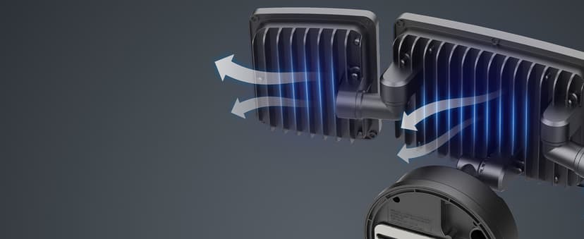 Onforu 100W Smart LED Security Flood Lights Outdoor, 9000LM Brightness Adjustable, WiFi Alexa Flood Light APP Control Tunable 2700K-6500K, Exterior Floodlight with 3 Adjustable Heads for Yard Garage