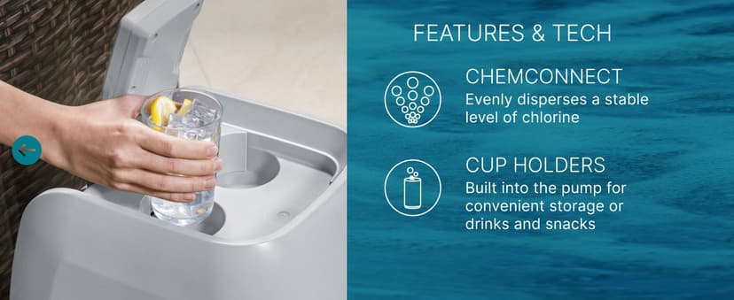 Bestway SaluSpa St Moritz AirJet 5 to 7 Person Inflatable Hot Tub Round Portable Outdoor Spa with 180 AirJets and EnergySense Energy Saving Cover